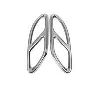 LTQSIV Auto Auspuff Endrohr Auspuffblende Für Mercedes Für Benz GLC A B C E-Klasse X253 W205 Coupé W213 W176 W177 W246 Auspuffblende Aus Stahl 2 Stück Auspuffblenden(Shiny Silver)