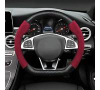 LTQSIV Auto Lenkradbezug Für Mercedes Für Benz AMG A B C E S-Klasse W221 GLA GLB GLC CLA CLS 38 cm Auto-Lenkradbezug Autozubehör(Rot)