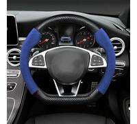 LTQSIV Auto Lenkradbezug Für Mercedes Für Benz AMG A B C E S-Klasse W221 GLA GLB GLC CLA CLS 38 cm Auto-Lenkradbezug Autozubehör(Blau)