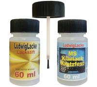Ludwiglacke Lackstift Set für VW Galapagos Anthrazit Farbcode LR7M oder 9B Baujahr 2006-2013 Metallic Lack - 2 Lackstifte a 50 ml 50 ml Basislack und 50 ml Klarlack.