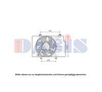 Lüfter Motorkühlung AKS DASIS 098138N für Ford Fiesta VI Ecosport B-Max