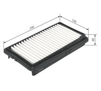 Bosch Luftfilter 1 457 433 950 – für Honda & Rover – hohe Nass- und Reißfestigkeit