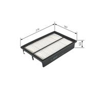 Luftfilter BOSCH F 026 400 129 Filtereinsatz für MAZDA BK BL CW CR CR19 MZR BKEP