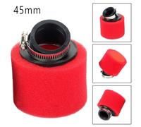 Luftfilter Schaum 45mm gerade für Mikuni 28mm Vergaser, | Washable 2-layer Foam, Aluminium Base, Red, Easy Install, Fits für mikuni 28mm & Molkt 26mm Carburettors