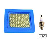 Luftfilter + Zündkerze für Briggs & Stratton Quantum 491588S 494245 399959