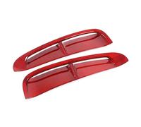 Lufthutze für die Motorhaube Fit Für Porsche Fit Für Panamera 971 2017-2024 Real Carbon Fiber Auto Seite Vent Fender Abdeckung Trim Aufkleber Motorhauben(Carbon Fiber(Red))