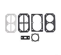 Luftkompressor-Zylinderkopf-Ventilplattendichtungen, Unterlegscheiben, 6-teiliges Aluminium- und Papier-Set für zuverlässige Abdichtung, kompatibel mit 2070 2065 Typ Werkstattausrüstung