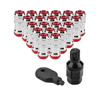 Lug Nuts, M12 P1.5 Professionelle Radmuttern Praktische Car Racing Schraube Lug Radmuttern Schraube Radbolzen für die meisten Aftermarket-Räder (rot)