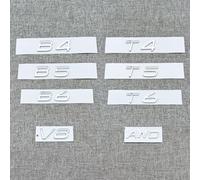 luguanglian Auto Heckklappe Emblem Badge Buchstaben Sticker Chrom Glänzend Schwarz für Volvo B6 B5 B4 B3, Logo Kofferraum Aufkleber Modifikation Autozubehör,B5-Chrome