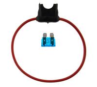 Lumonic 10x KFZ Sicherungshalter mit 25cm Kabel I 15A KFZ SIcherungshalter Flachsicherung I Auto Sicherungshalter, Flachsicherungshalter