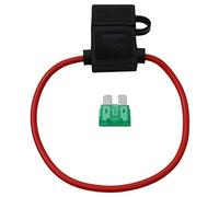 Lumonic 10x KFZ Sicherungshalter mit 25cm Kabel wasserfest mit Kappe I 30A KFZ SIcherungshalter Flachsicherung I Auto Sicherungshalter, Flachsicherungshalter