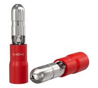 Lumonic 25x Rundstecker 0,5-1,5mm² |, 4mm | Rundstecker für Rundsteckhülsen 4mm | Kabelverbinder, Kabelschuhe isoliert | KFZ, Motorrad, Elektrik