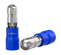 Lumonic 25x Rundstecker 1,5-2,5mm² | Blau, 5mm | Rundstecker für Rundsteckhülsen 5mm | Kabelverbinder, Kabelschuhe isoliert | KFZ, Motorrad, Elektrik