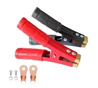 Lunpog 2 Stück Krokodilklemmen Groß 16CM, Starterkabel Klemmen 1000A Auto Krokodilklemmen Reinkupfer mit Isoliermantel für Autobatterien Starthilfekabel, Rot und Schwarz