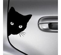 Lustige schwarze Katze Gesicht Peering Auto Aufkleber Fenster LKW Stoßstange