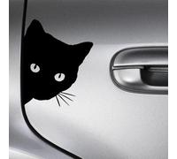 Lustige schwarze Katze Gesicht Peering Auto Aufkleber Fenster LKW Stoßstange