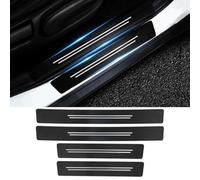 LUUXWPFZ 4 Stück Auto Einstiegsleisten Schutz, für VW T-Cross 2008-2025 Carbonfaser Gemusterter Auto Einstiegsleisten Schutz, Anti-Scratch Autotür Schutz,C