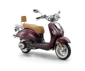 LuXXon Motorroller Cruiser - Retro City Roller Vintage mit 125 ccm - 7,1 PS für max. 80 kmh, E5+, coffee