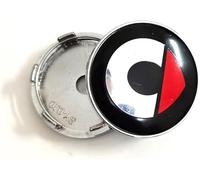 lvjiena 4 stück Auto Radnabenkappen für Smart Fortwo Forfour 450 451 453 58 mm, Wasserdicht Verschleißfest Radnabe Abdeckung mit Logo Nabenkappen Reifen Felgen Aufkleber