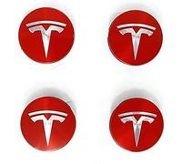 lvjiena 4 stück Auto Radnabenkappen für Tesla Model 3 60MM, Wasserdicht Verschleißfest Radnabe Abdeckung mit Logo Nabenkappen Reifen Felgen Aufkleber