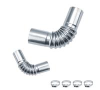 LWLWA Abgasschlauch 2 Stück, Einstellbar Standheizung Zubehö, 25mm Edelstahl Abgasrohr Standheizung, mit 4 Klammern, Dieselheizung Zubehör, für Heizungen Autoteile