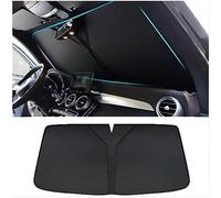 Auto Sonnenschutz Frontscheibe für VW Transporter Multivan T7 2022+, UV Schutz Auto Sonnenschirm für Windschutzscheibe, Auto Frontscheibe Hitzeschutz Einfache Lagerung Zubehör,B-Black