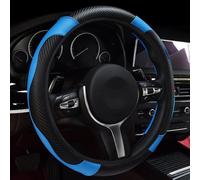 LXWUVIDD Lenkradbezug für VW T-Cross 2019 2020 2021 2022 2023 2024 2025, Lenkradschutz Lenkradhülle Mode Anti-Rutsch-Atmungsaktives Leder Innere Auto Zubehör, Blue