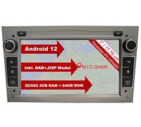 M.I.C. AO7 Android 13 Autoradio mit Navigation: QC 665, 4GB+64GB, 7 Zoll, SIM, Apple CarPlay & Android Auto,DAB+,GPS -Ersatz für Opel Antara Astra h Combo Corsa d Meriva Signum Vectra Vivaro Zafira b