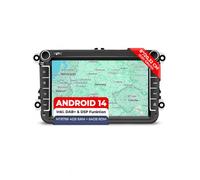 M.I.C. V8-S Android 14 Autoradio für VW/Skoda/Seat RNS/RCD Golf5/6 | MT8786,4G+64G,8 Zoll QLED,inkl. DAB+,SIM/4G,Wireless CarPlay & Android Auto,GPS Navigation,BT5,36-Band-DSP,Rückfahrkamera