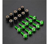 M5 10PCS Windschutzscheibenschraube Für CB500X 2013 2014 2015-2024 Verkleidungsschrauben Gummimuttern Windschutzscheibenzubehör(Green)