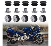 M6 Motorrad Gummitüllen,Motorcycle Rubber Grommets Universal,Peugeot Verkleidungsschrauben Gummimuttern,Motorrad Gummitüllen,Verkleidungen Windschild Ersatzzubehör Verkleidung Schrauben,10 Pcs,Schwarz