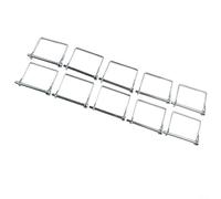 M6 x 70 mm Anhängerkupplung Sicherheitsnadel Schloss quadratische Form Abschleppwelle Verriegelungsstift für Wohnwagen Boot Pferdebox Silber Metall 10 Stück