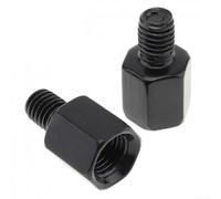 M8 auf für m10 Adapter Rechtsgewinde Motorrad Spiegelhalterung Schwarz Stahl für Motorroller Scooter Moped Cruiser für quad für atv