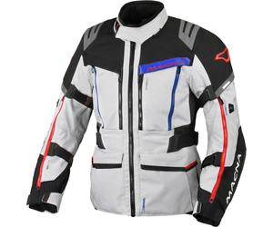 Macna Chieftane wasserdichte Motorrad Textiljacke, schwarz-grau, Größe 2XL für Männer