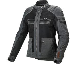 Macna Fluent NightEye Damen Motorrad Textiljacke, schwarz-grau, Größe L