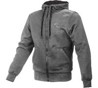 Macna Nuclone Motorrad Zip Hoodie, dunkelgrau, Größe M