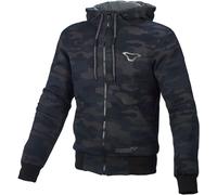 Macna Nuclone Motorrad Zip Hoodie, schwarz/camouflage, Größe M