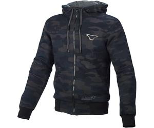 Macna Nuclone Motorrad Zip Hoodie, schwarz/camouflage, Größe M