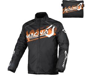 Macna Rainossi Motorrad Regenjacke, schwarz-weiss-orange, Größe 2XL für Männer