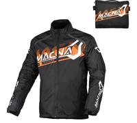 Macna Rainossi Motorrad Regenjacke, schwarz-weiss-orange, Größe S für Männer