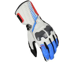 Macna Rango RTX wasserdichte Motorrad Handschuhe, weiss-rot-blau, Größe 3XL für Männer