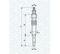 MAGNETI MARELLI Glühkerze 11V für RENAULT PEUGEOT VOLVO ROVER 30862690 NCC100050 7700100586 062503901304