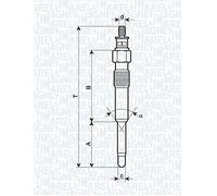 MAGNETI MARELLI Glühkerze 11V für PEUGEOT GENERAL MOTORS FIAT TOYOTA CITROËN VM NISSAN ROVER 5962W3 SU00100351 NCC100100 062900007304