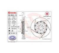 MAGNETI MARELLI Bremsscheibe TWO-PIECE FLOATING DISCS LINE vorne rechts links Geschlitzt Ø380mm 380mm für ASTON MARTIN 360406129703