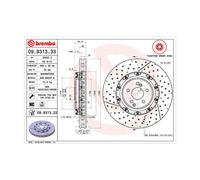 MAGNETI MARELLI Bremsscheibe TWO-PIECE FLOATING DISCS LINE vorne rechts links Geschlitzt/Gelocht Ø390mm 390mm für MERCEDES-BENZ 360406128603
