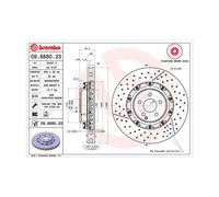 MAGNETI MARELLI Bremsscheibe TWO-PIECE FLOATING DISCS LINE vorne rechts links Geschlitzt/Gelocht Ø390mm 390mm für MERCEDES-BENZ 360406128403