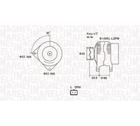 Lichtmaschine MAGNETI MARELLI 125A - 063731814010