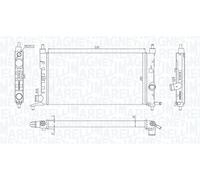MAGNETI MARELLI Kühler Motorkühlung VAUXHALL OPEL 1,4 1,6 1300149 90410047
