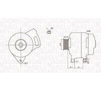 MAGNETI MARELLI LICHTMASCHINE GENERATOR 90A passend für VW TRANSPORTER |
