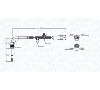 Abgastemperatursensor 172000197010 MAGNETI MARELLI für OPEL ASTRA J Caravan